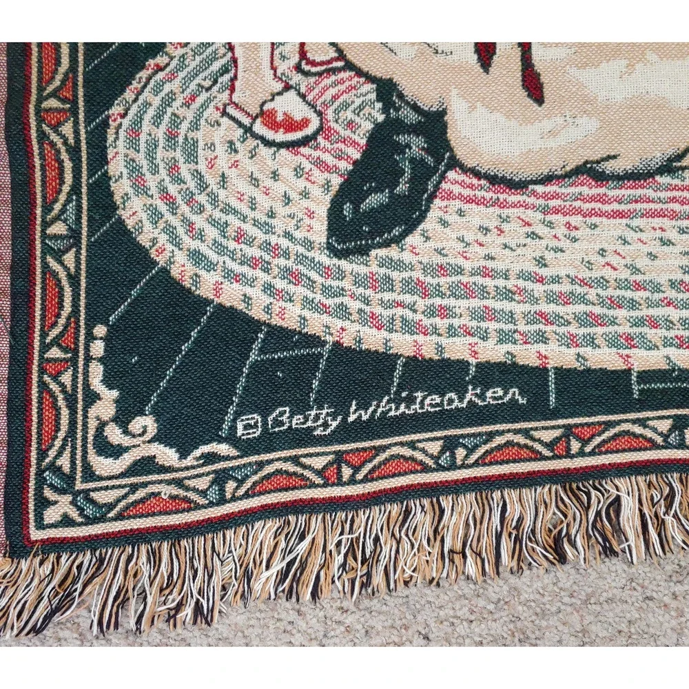 Holiday Tapestry Throw Blanket-Wall‎ Hanging-Night Before Christmas-Whiteaker